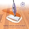 Shark Steam Pocket Mop with 2 Washable Double-sided Pads, Steam Sanitization, Swivel Steering, Lightweight, Steam Cleaner for Sealed Hard Floors, Hardwood, Marble, Tile, Purple, S3501