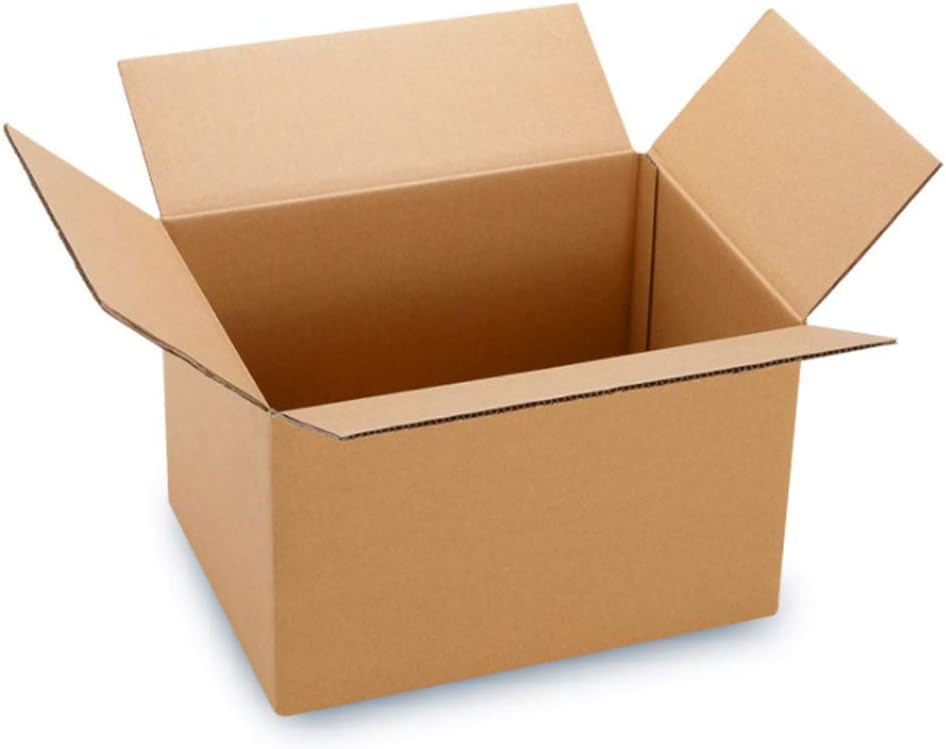 6x4x4 Inch Corrugated Shipping Boxes – Small Cardboard Boxes for Mailing, Business, and Home Storage, 100-Pack Set, Yellow