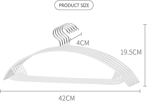 Miniatura 7 de PJJXMY Percha para ropa con revestimiento de goma de metal de contorno sin golpes, colgador de trajes, perchas para chaquetas, perchas para suéter