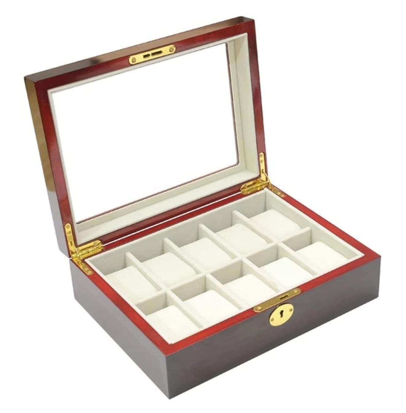 Scatola Orologio Porta Orologi Scatola Orologi Vetrina Per Gioielli Con Portagioielli In Legno Creativo Moderno Con Portaoggetti Per Vetrine Con Lucchetto In Metallo Trasparente Scatola porta Orologi