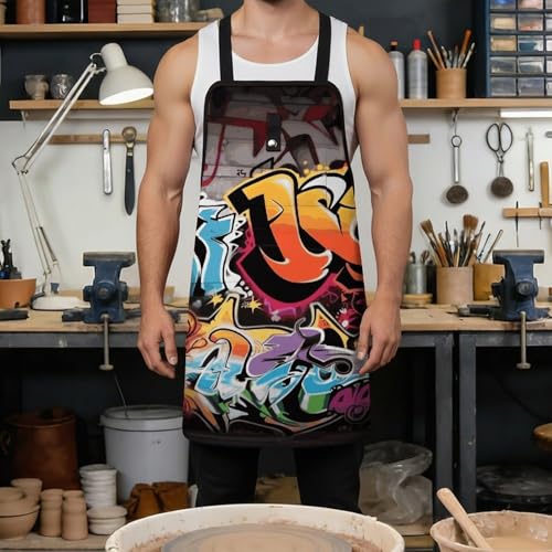 Delantal de trabajo graffiti Hip Hop unisex miniatura 4
