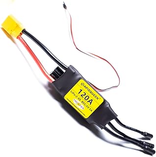 APISQUEEN 120A ESC 2-6S Brushless Electronic Speed Controller 5V/6V/7.4V 5A BEC with XT90 & 4.0mm Plug for Model Ship RC Boat RC Airplane