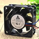 CYRMZAY Compatible pour Delta QFR0624UH 24V 0.26A 6CM 6025 3-Wire cooling Ventilateur