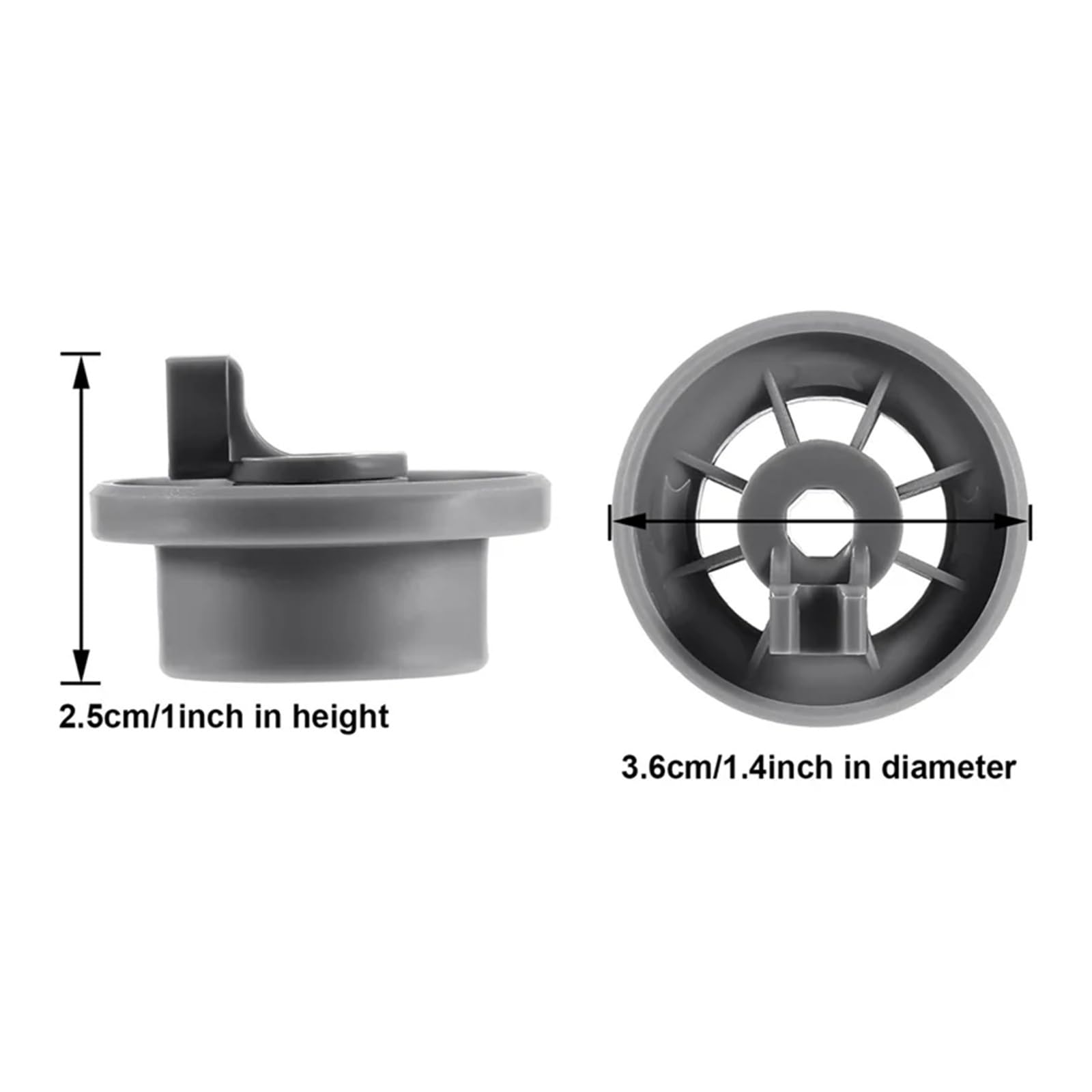 Compatibile per Whirlpool, Kenmore, ABKR, 16 pezzi, ruota per lavastoviglie, resistente, 165314, ruota inferiore di ricambio per lavastoviglie