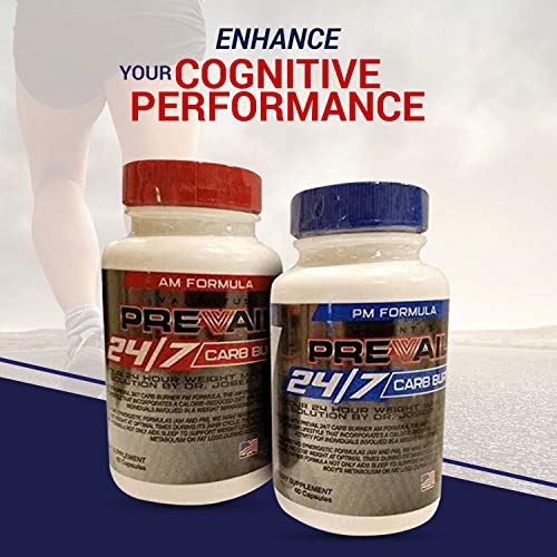 Valentus Prevail 24/7 AM and PM Carb Burner - 60 Capsules per Bottle (120 Capsules Total)