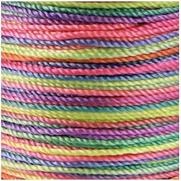 Rainbow Neon String Multicolor Braided Jewelry Cord Crafts Beading Twine 70mts/ 76.5 yd Neon