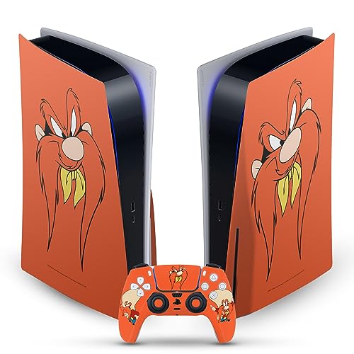 Skin pour PS5 Disc et DualSense Yosemite Sam autocollant vinyle de protection Looney Tunes