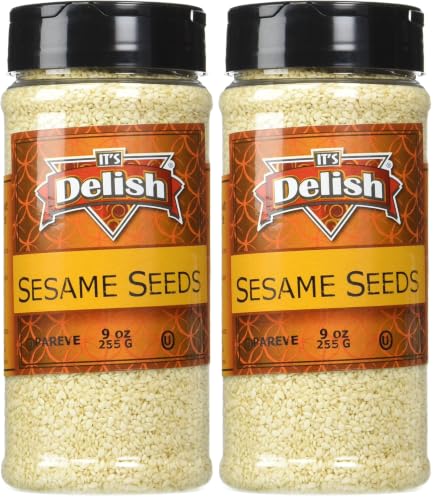 Sesame Seeds White (Hulled) by Its Delish, 9 Oz. Medium Jar (Pack of 2) image 3