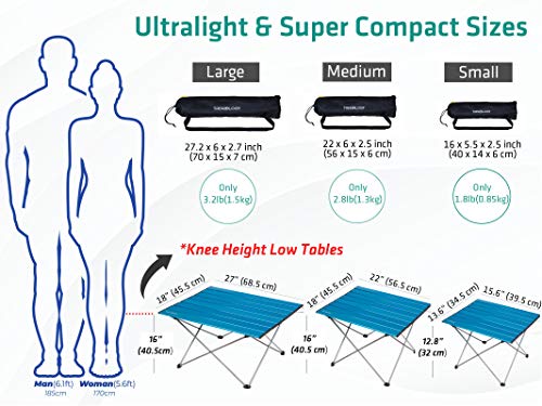 Trekology Camping Table That Fold Up Lightweight Small Folding Table Portable Table Folding Camping Tables Folding Camp Table Foldable Camping Table Beach Table For Sand Small Collapsible Side Table #TOP2