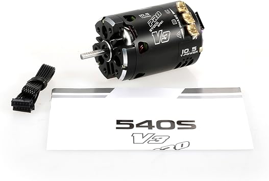 HUIOP 540 10.5T Brushless Motor, Rocket V3 540 10.5T Sensored Brushless SPEC Motor Black for 1/10 RC Racing Car Truck