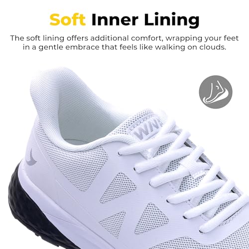 Image of Men's Spiked Golf Shoes Slip-On Waterproof Non-Slip Lightweight Outdoor Walking Shoes for Golfers Footwear US Size 7-12