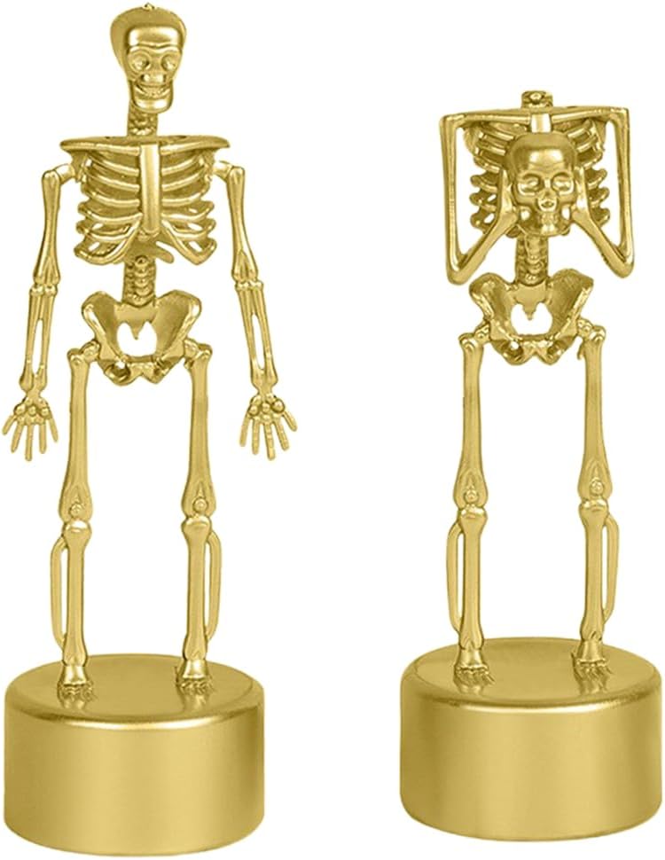Halloween Skeleton Ornament Toys 6.63 Inch Table Figurines for Halloween Party Decorations Spooky Collectible Skeletons for Haunted Houses and Themed Events