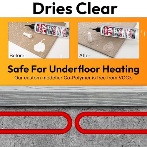 Image of Floor-Fix Pro Injectafix - All in One Repair Kit for Loose /Hollow & Tiles Repair + Squeaky Wood, LVT & Laminate. Includes Anti- Clog Air-Tight Cap. Does NOT Require Caulk Gun (6)