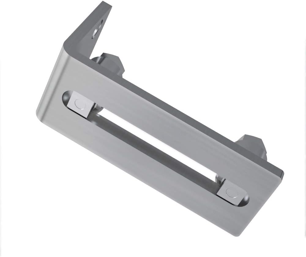 JUBEST Barn Door Floor Guide - Stainless Steel Adjustable Roller Wall Mounted Floor Guide for Door Thick Up to 2 1/8 inches, Flush Bottom Design, Smoothly and Quietly,Set of 2