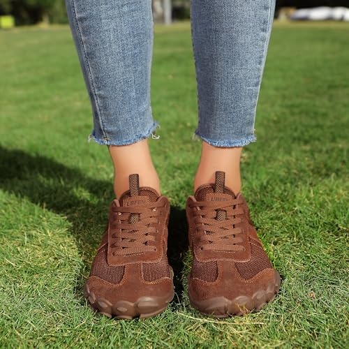 Image of UBFEN Womens Barefoot Shoes Mens Wide Toe Box Zero Drop Minimalist Sneakers | Laces Up, Lightweight, Breathable, Comfortable, Suitable for Walking, Travel, Light Hiking, Trail Running, Tennis, Daily Wear