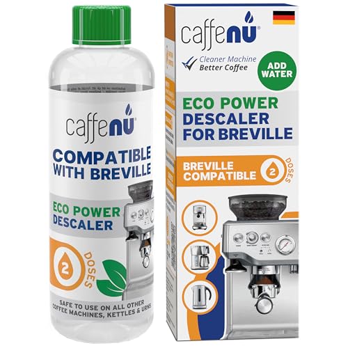 Caffenu Entkalker Kaffeemaschine Kompatibel mit Sage & Breville - 200ml (2 Anwendungen) - Entkalker für Heißeren Kaffee & Besseren Geschmack - Verlängerte Lebensdauer