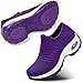STQ Scarpe da Ginnastica Donna Memory Foam Comode Fitness Camminnata Sportive Platform Sneakers Scarpe da Passeggio Morbide Leggere Tutto Viola 35 EU