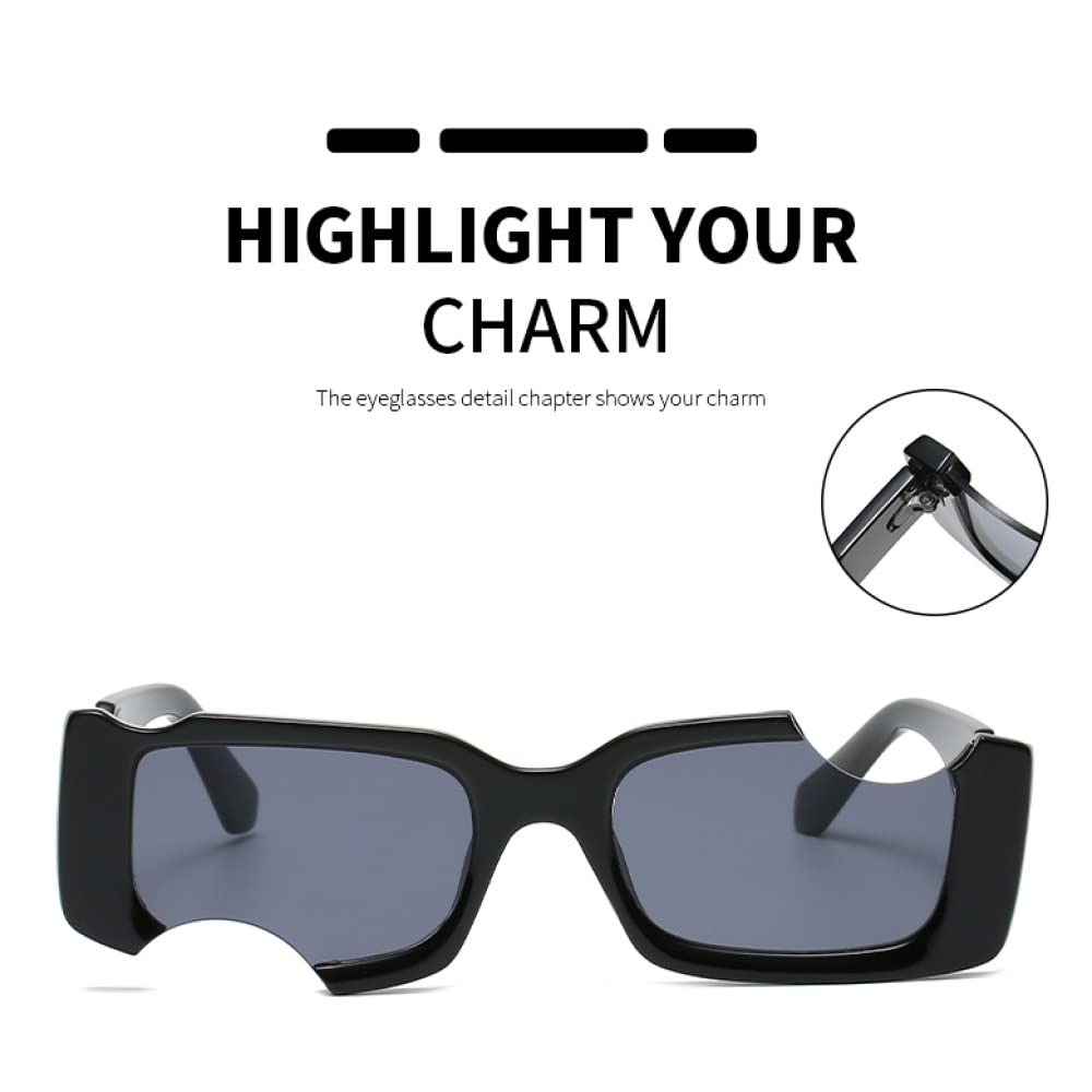 klassische Sonnenbrillen, Sonnenbrille for Herren, Punk-Brille, Rechteckig, Steampunk-Brille