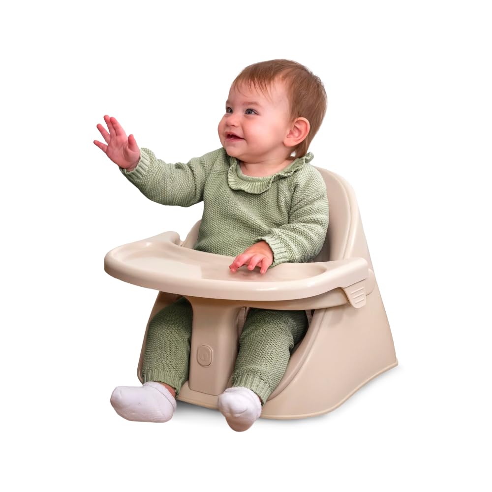 Boppy Proper Posture Floor & Booster Seat - Ergonomic Infant Seat and Toddler Seat with Removable Washable Tray and Back Support for 4-36 Months -