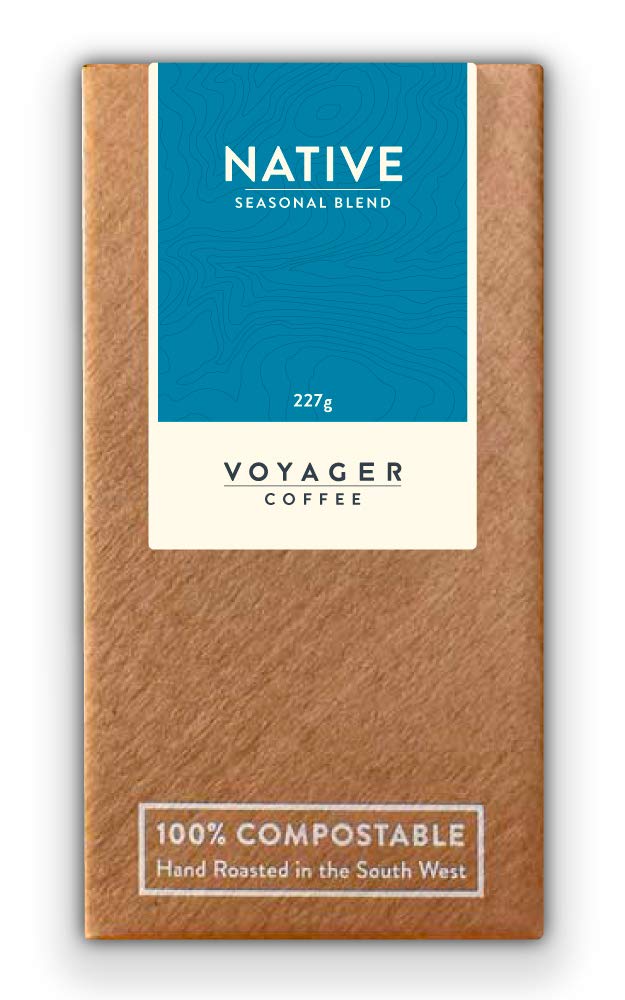 Voyager Coffee | Native Blend | Rich Caramel & Chocolate Notes | Hand Roasted on the Edge of Dartmoor | 2 x 227g (Ground (for Cafetière/Filter/Aeropress))