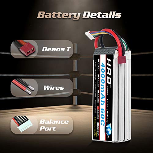 Hrb 18.5V 4000Mah 5S Lipo Battery 60C Lipo Battery Pack With Deans Plug Compatible With Mikado Logo500 Align T-Rex550 600 Gaui X5 Outrage 550 Hirobo Sdx #TOP3