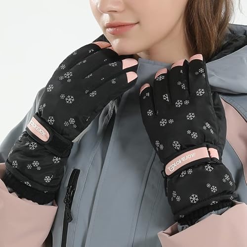 Yyiingkku スキーグローブ 防寒手袋 防水 5本指 冬用 タッチ
