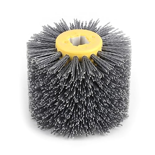 Wire Drawing Wheel Brush Burnishing Polishing Wheel Grit 120 Abrasive Wire Material High Melting Point Chemical Strong for Derusting Deburring Cleaning Wooden Floor