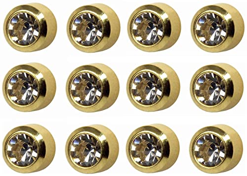 Studex Surgical Steel Stud Earrings 3mm 12 Pair Birthstone Colors April Stone Ear Piercing Gun Kit Cartilage Earring Stud Hypoallergenic Surgical Steel Baby Earrings for Women