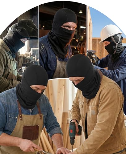 Image of BOCOMAL FR Face Mask Flame Resistant Balaclava 5.5oz Lightweight Arc Rated Helmet Liner Covering Hood for Welding