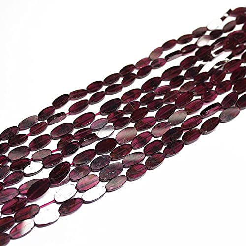Grenat rouge en perles ovales de 14 pouces pour personnaliser vos tenues du quotidien