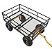 Gorilla Carts GOR1400-COM Steel Utility Garden Cart, Heavy-Duty Convertible 2-in-1 Handle and Removable Sides, 12 cu ft, 1400 lb Capacity, Black