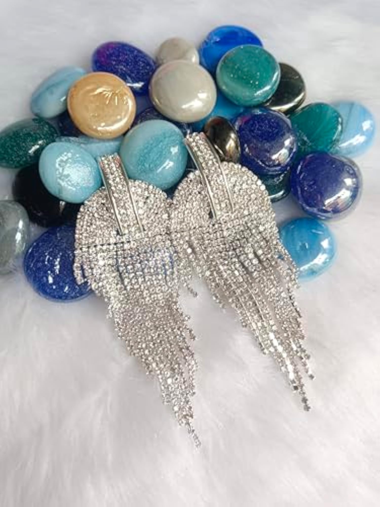 Layered Rhinestone-Studded Earrings Set for Women and Girls