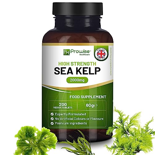 Sea Kelp 2000mg 200 Vegan Tablets | Natural Source of Iodine | Premium Ingredients | Proudly Made in the UK by Prowise