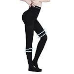 AMZAM Medical Compression Pantyhose for Women & Men, Closed Toe 15-20 mmHg Graduated Compression Stockings Waist High Support Leggings, Support Hose for Varicose Veins, Edema, Post Surgery, Black L
