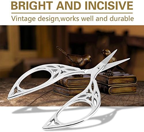 Leaf Shape Scissors, Vintage Stainless Steel Sewing Scissors Classic Cutting DIY Craft Tool for Sewing Craft Office Classroom (#3)