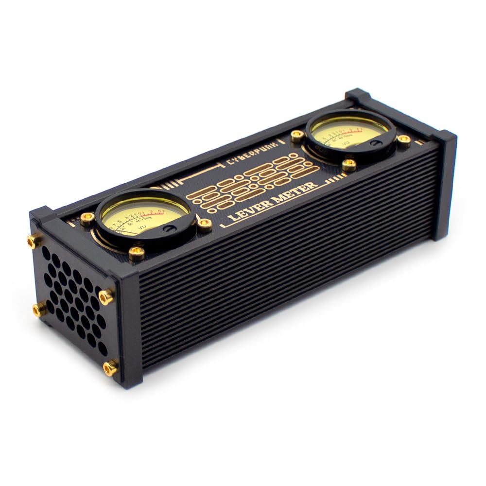 Sound aktiviertes VU Meter, mit RGB Hintergrundbeleuchtung, Stereo Mikrofon Lautstärke, Desktop Audiopegelanzeige, für Heim Audiosysteme