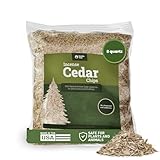 Double Tree Incense Cedar Wood Chips for Potting House Plants, Vegetable Garden Beds, Yard, Pet Bedding & Landscaping, 100% Natural & Shredded, Cedar Shavings for Indoor & Outdoor Use (8 Quart)