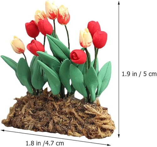 Miniatura 2 de 1 pieza de casa de muñecas, mini flores, plantas de casa de muñecas en miniatura, figura modelo de casa de muñecas a escala 1/12, mini decoración de