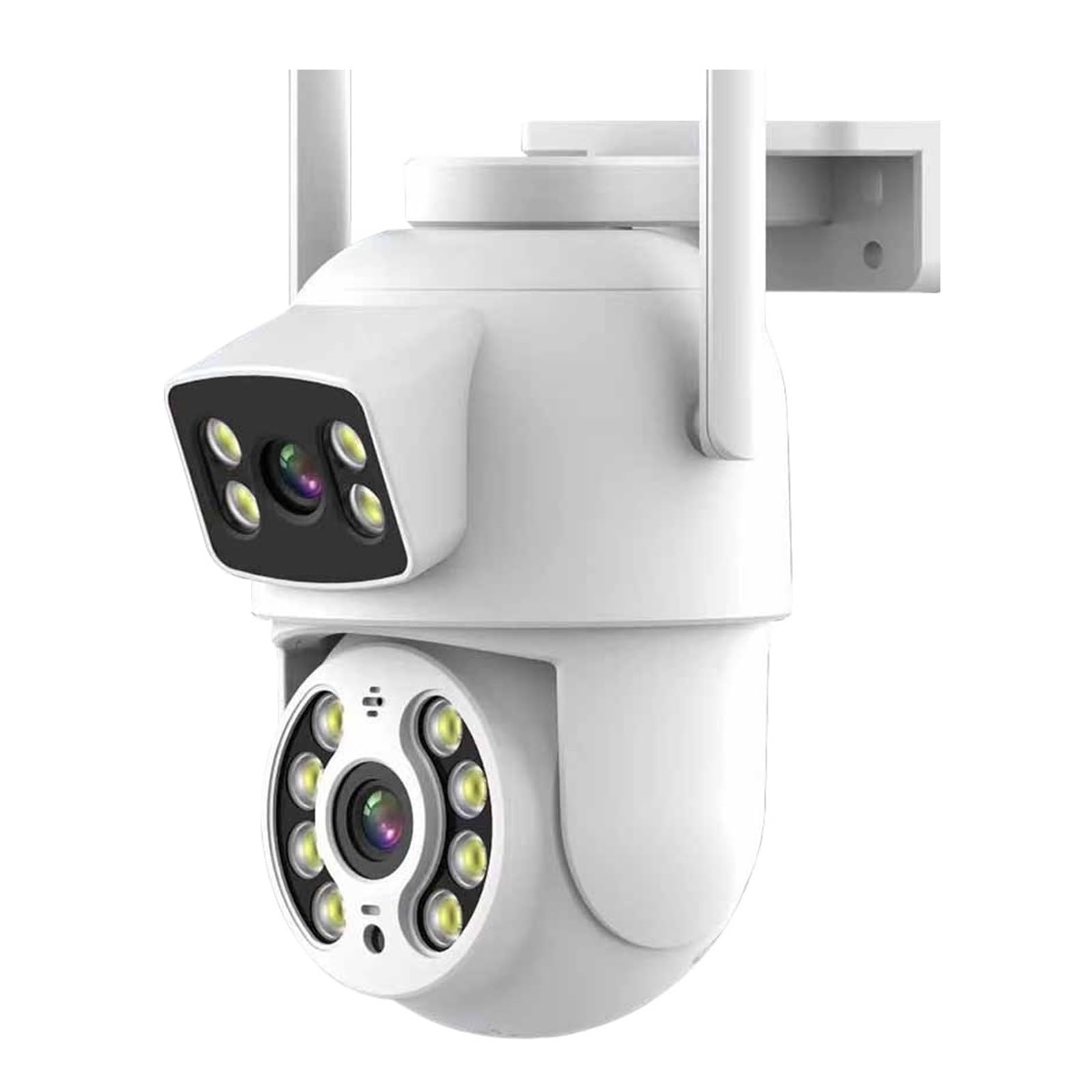 JVDDI Outdoor Wireless 6MP Dual Lens WiFi IP Camera Home Security CCTV Video Surveillance Human Detect Dual Screen(Add 32G)