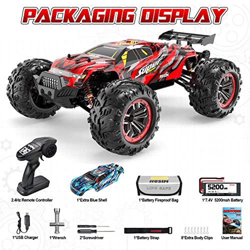 Hosim Brushless Rc Cars, 1:10 68+ Kmh High Speed Remote Control Car For Adults Boys, 4X4 All Terrains Waterproof Off Road Hobby Grade Large Fast Racing Buggy Toy Gift Monster Trucks #TOP7