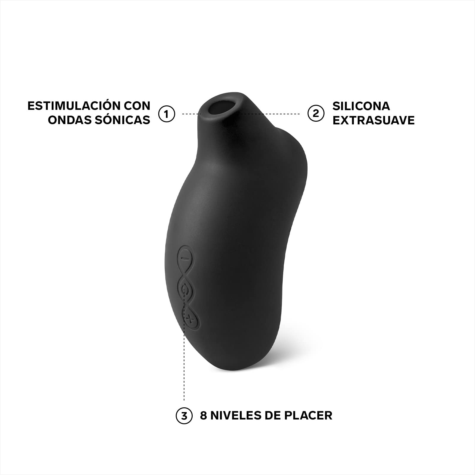 LELO SONA, Masajeador Sónico para Mujer, Succionador con Pulsos, Recargable y Sumergible, un Lujoso Vibrador de Clítoris para los Mejores Orgasmos, Black
