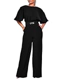 Elegant Jumpsuit for Women Dressy Sexy Plus Size Wide Leg Pant Suit One Piece Party Outfits