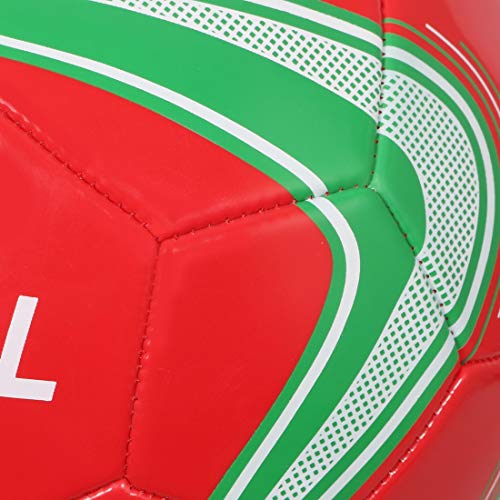 Vector X 32 Panel Country Colour Portugal PVC & Polyester Machine Stitched Indoor/Outdoor Football with Latex Bladder, Red-Green-White, Size 3 (Kids 6-10 Years) 5 51v3TaWKd3L