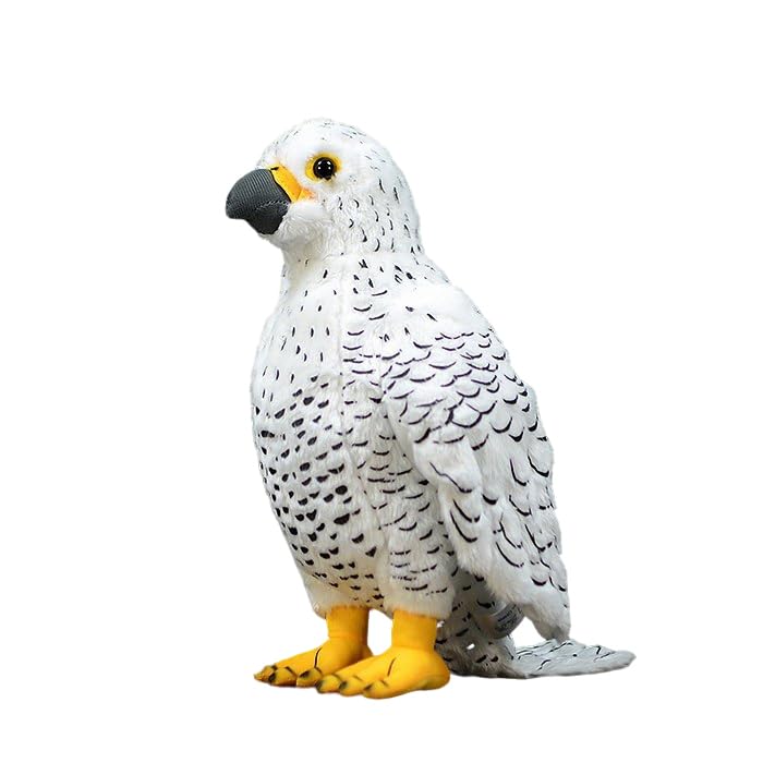 lilizzhoumax White Gyrfalcon Plush Toy 25cm/9.8”
