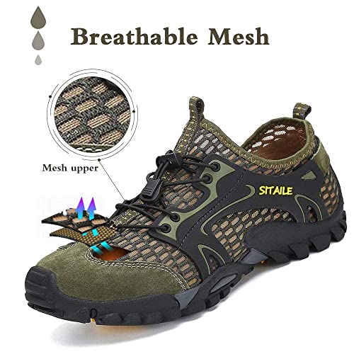 Image of SITAILE Hiking Water Shoes for Men Women Quick Dry Barefoot Aqua Swim River Shoes for Pool Beach Fishing Water Hiking Sandals