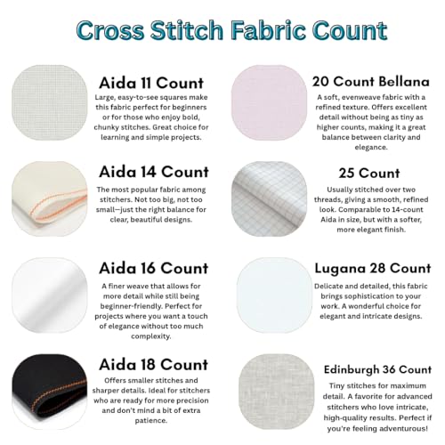 Image of Zweigart Aida 16 Ct. Cross Stitch & Embroidery Aida Cloth, Needlework Fabric for Crafting, Color Beige, Size: 19.68x29