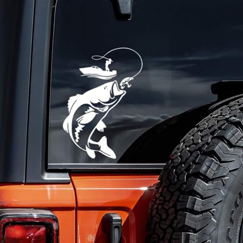 2PCS Fishing Lover Decal 5.12'x7.09' Fisherman &...