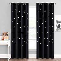 Vista 25 de NICETOWN Cortinas Opacas con Recortes de Estrellas para Dormitorio de Niños/Guardería, Cortinas de Tratamiento de Ventana con Aislamiento Térmico