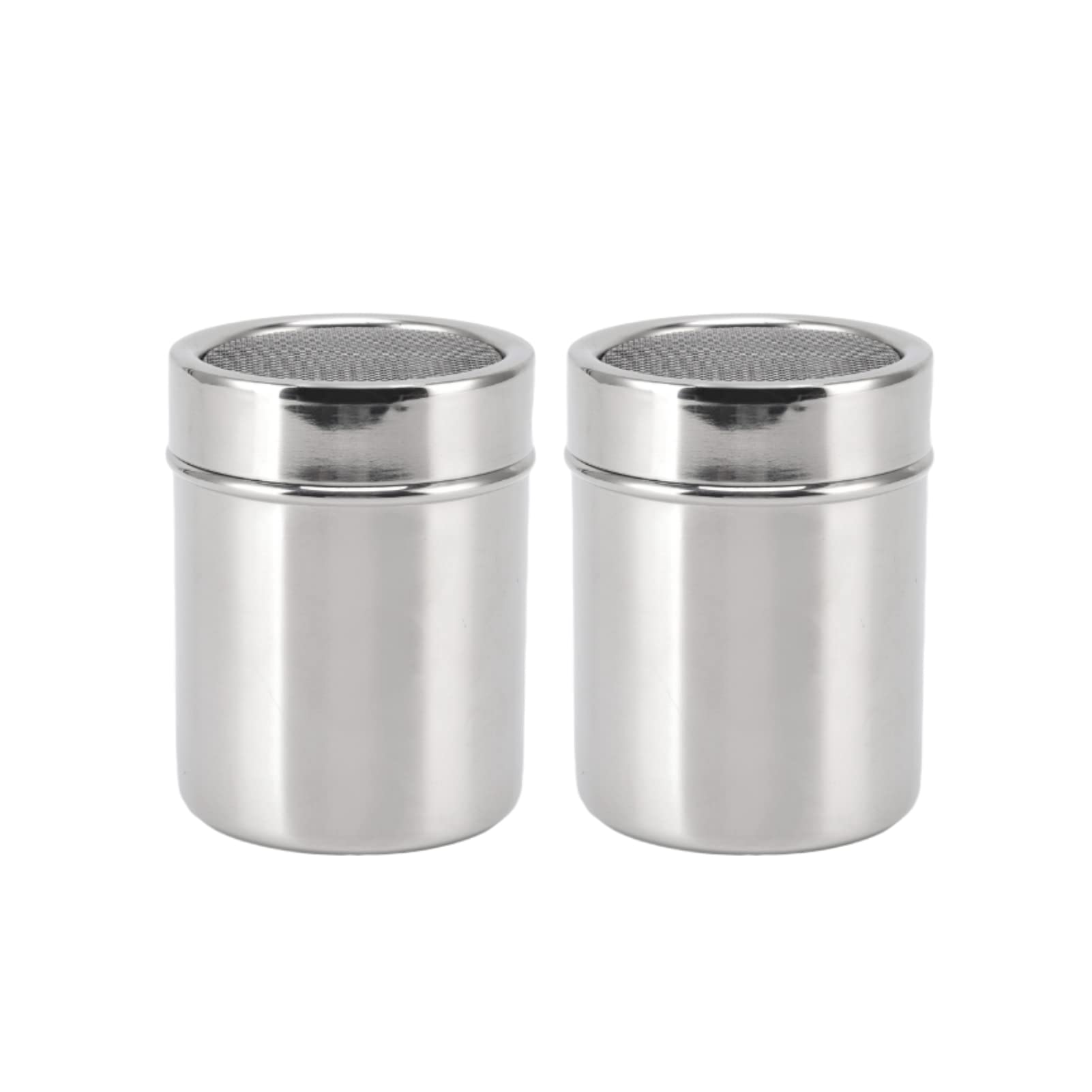 Powder Sugar Shaker, 2 Pcs Fine Mesh Shaker Stainless Steel Coffee Powder Sieve Shaker Cocoa Shaker Powder Sifter for Icing Sugar Cocoa