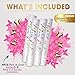 PrimePure Gender Reveal Confetti Cannon - Biodegradable Powder & Butterfly Shaped Confetti Poppers - Pink 4 Pack - Baby Girl Gender Reveal Smoke Bomb Party Poppers